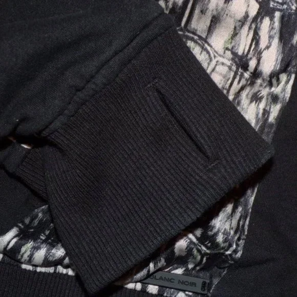 Blanc Noir Glam Silk Blend Full Zip Hoodie - Picture 8 of 10